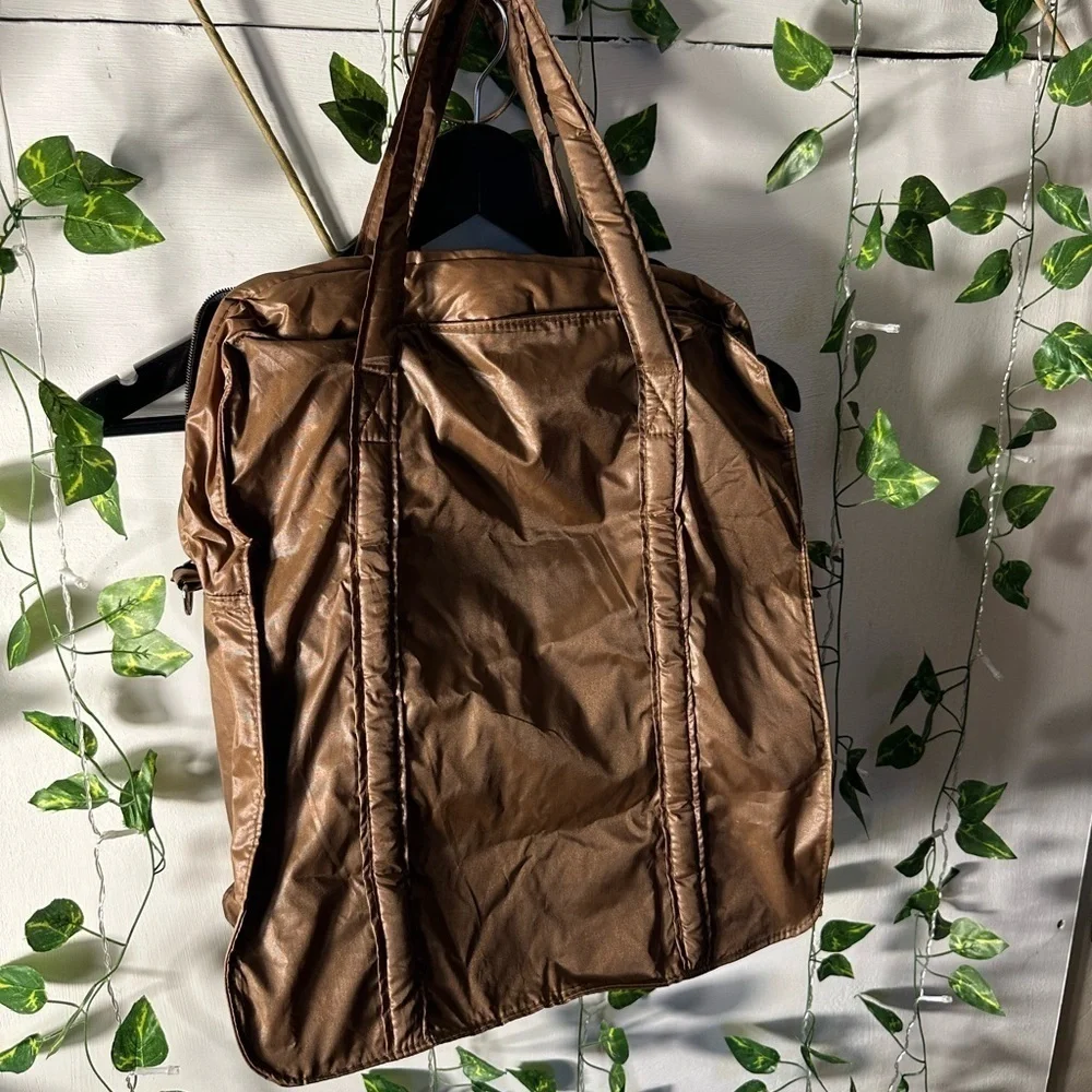 Totes Brown Backpack Quilted Durable Design